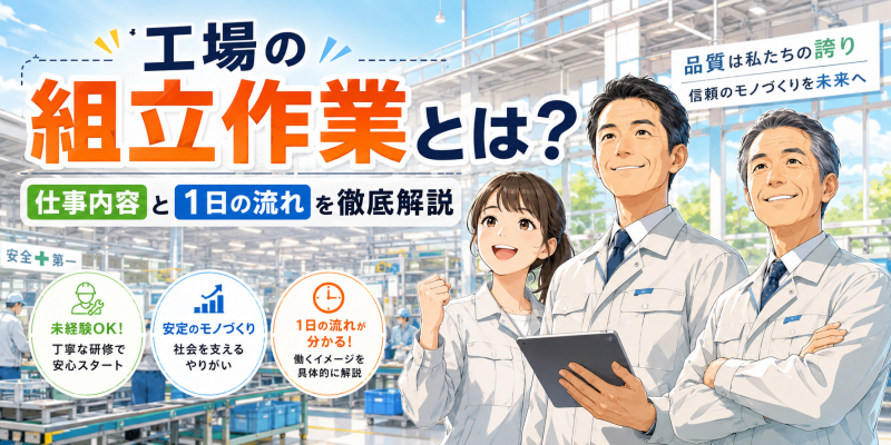 工場の組立作業とは？仕事内容と1日の流れを徹底解説